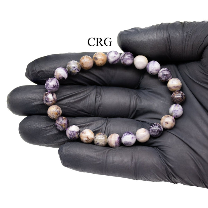 QTY 1 - Purple Dragon Jasper Stretch Bracelet / 8mm AVGCrystal River Gems