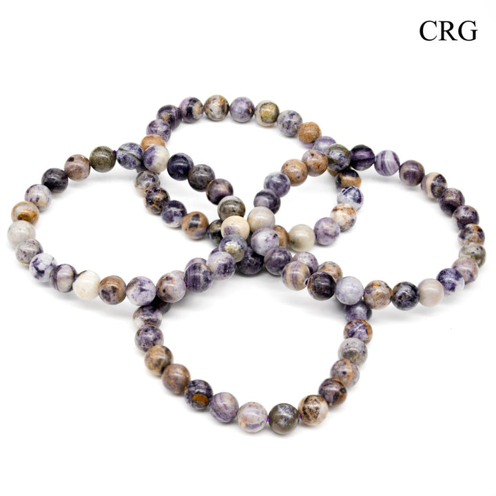 QTY 1 - Purple Dragon Jasper Stretch Bracelet / 8mm AVGCrystal River Gems