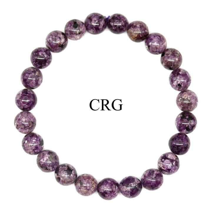 QTY 1 - Purple Terra Jasper Tumbled Bead Stretch Bracelet / 8mm AVGCrystal River Gems