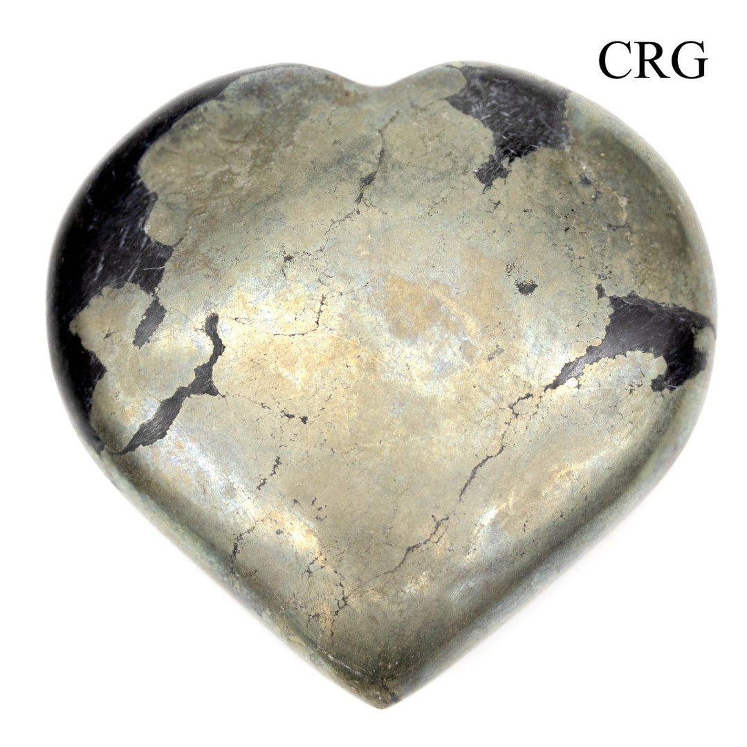 QTY 1 - Pyrite Puffy Heart / 2 - 4" AVGCrystal River Gems