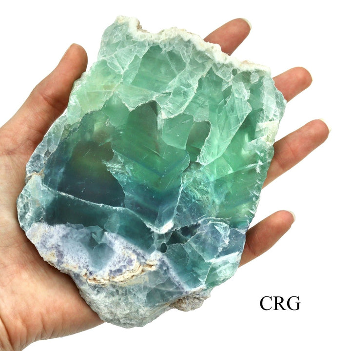 QTY 1 - Rainbow Fluorite Slab with White Matrix / 4 - 7" AVGCrystal River Gems