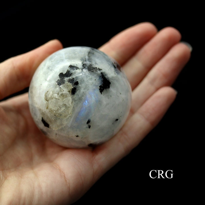 QTY 1 - Rainbow Moonstone Gemstone Sphere / 40 - 50mm AVGCrystal River Gems