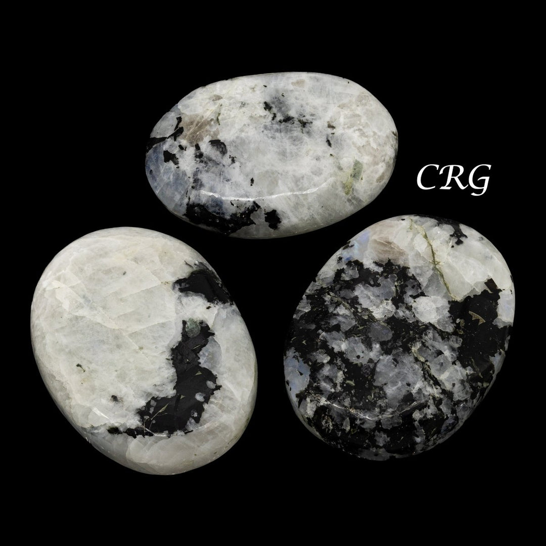 QTY 1 - Rainbow Moonstone Palm Stone / 2" AvgCrystal River Gems