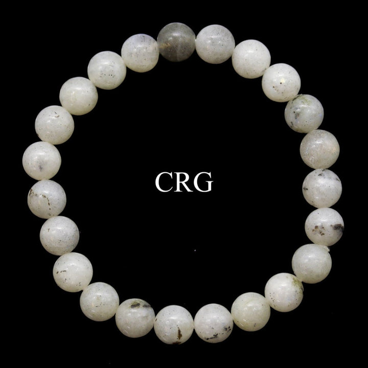 QTY 1 - Rainbow Moonstone Tumbled Bead Stretch Bracelet / 8mm AVGCrystal River Gems