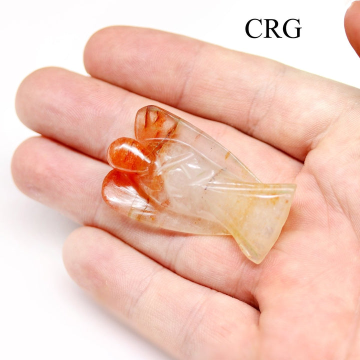 QTY 1 - Red Aventurine Gemstone Pocket Angel / 2" AVGCrystal River Gems