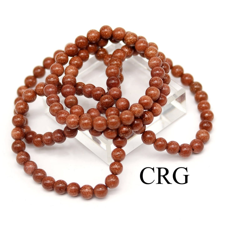 QTY 1 - Red Goldstone Stretch Bracelet / 8mm AVGCrystal River Gems