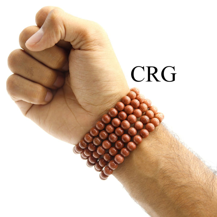 QTY 1 - Red Goldstone Stretch Bracelet / 8mm AVGCrystal River Gems
