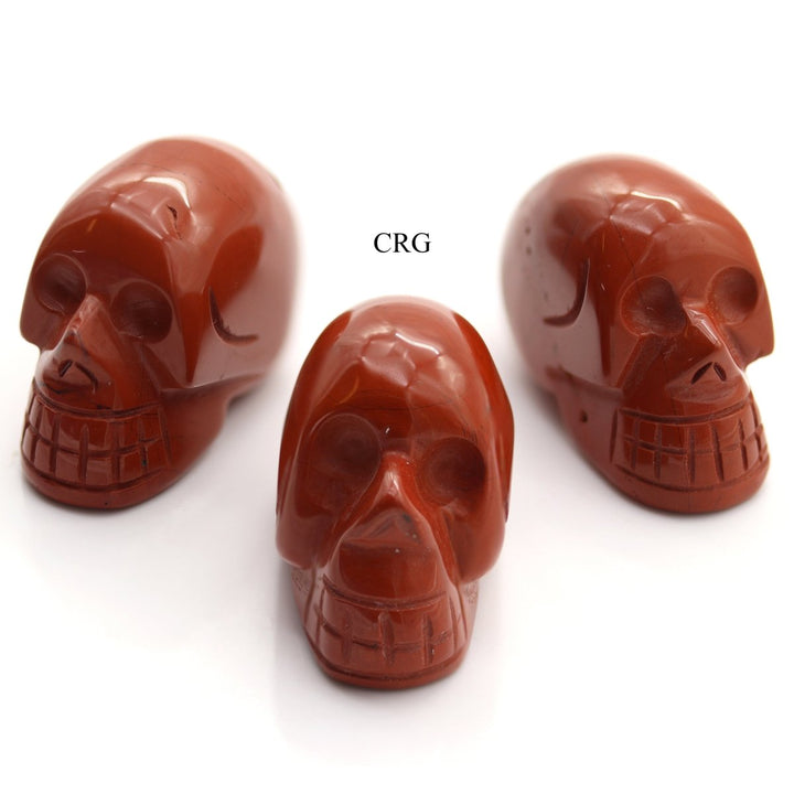 QTY 1 - Red Jasper Gemstone Skull / 1.5" AVGCrystal River Gems