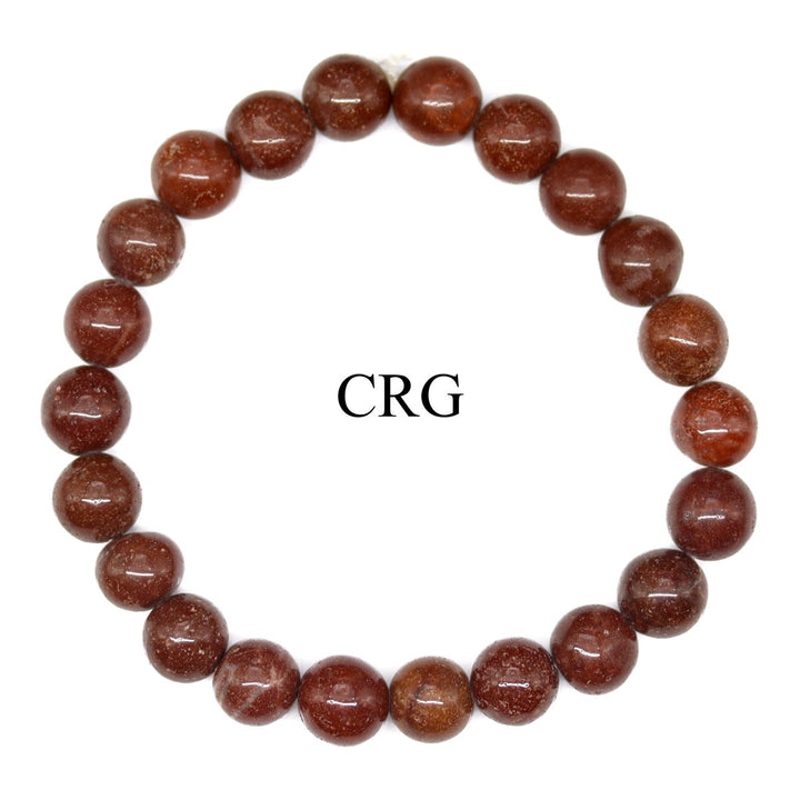 QTY 1 - Red Jasper Tumbled Bead Stretch Bracelet / 8mm AVGCrystal River Gems