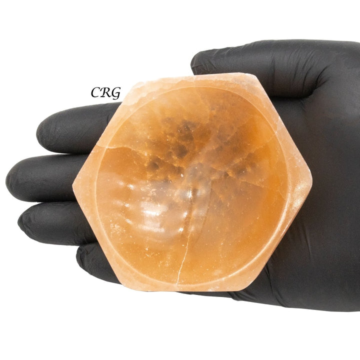 Red Selenite Hexagon Bowl (1 Piece)Crystal River Gems