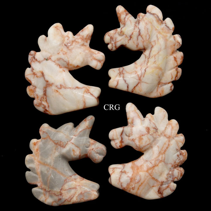 QTY 1 - Red Vein Jasper Gemstone Unicorn / 2" AVGCrystal River Gems