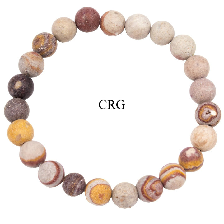 QTY 1 - Red Zebra Jasper Stretch Bracelet / 8mm AVGCrystal River Gems