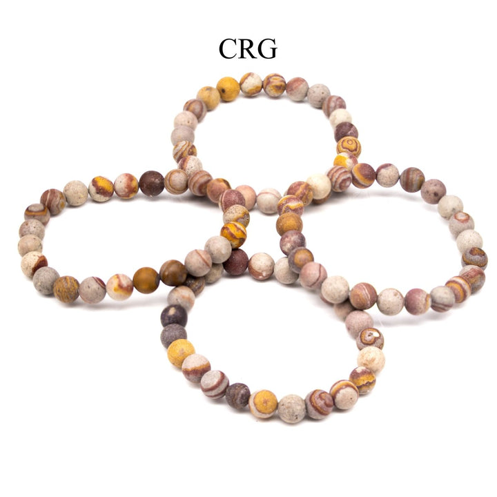 QTY 1 - Red Zebra Jasper Stretch Bracelet / 8mm AVGCrystal River Gems