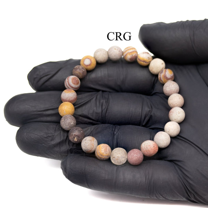 QTY 1 - Red Zebra Jasper Stretch Bracelet / 8mm AVGCrystal River Gems