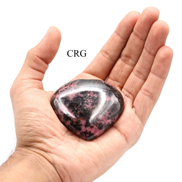 QTY 1 - Rhodonite Puffy Heart / 2 - 4" AVGCrystal River Gems