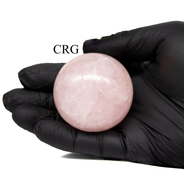 QTY 1 - Rose Quartz Gemstone Sphere / 40 - 50mm AVGCrystal River Gems