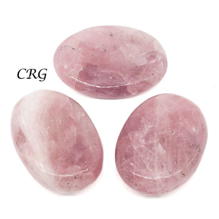 QTY 1 - Rose Quartz Palm Stone / 2" AvgCrystal River Gems