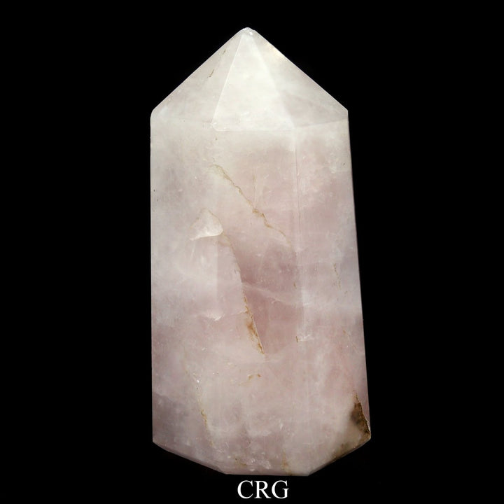 QTY 1 - Rose Quartz Point / 3 - 5" AVGCrystal River Gems