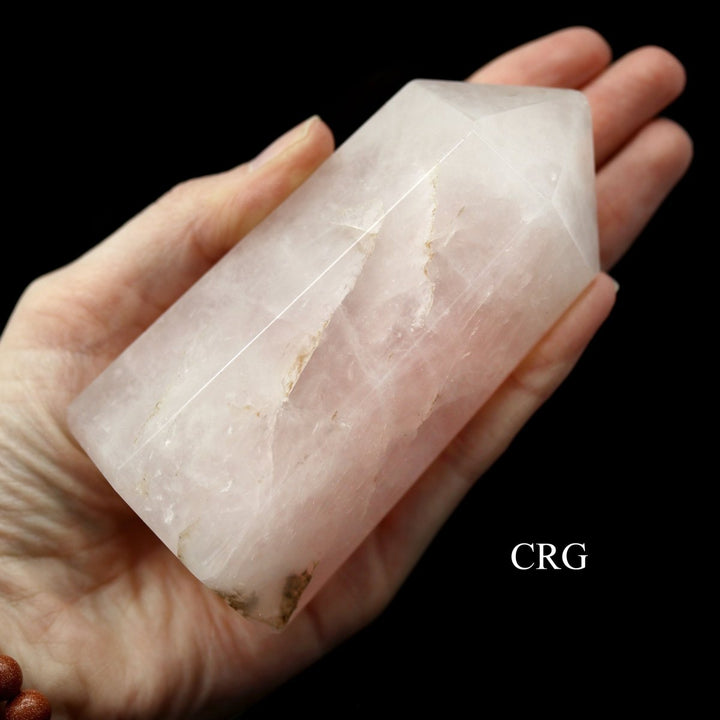 QTY 1 - Rose Quartz Point / 3 - 5" AVGCrystal River Gems