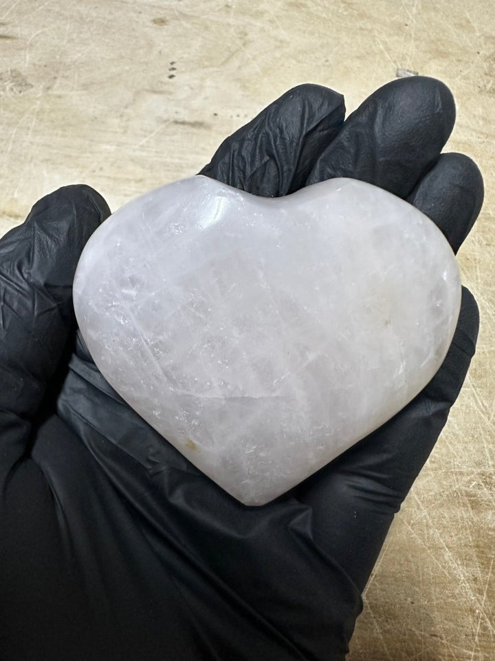 QTY 1 - Rose Quartz Puffy Heart / 2 - 4" AVGCrystal River Gems