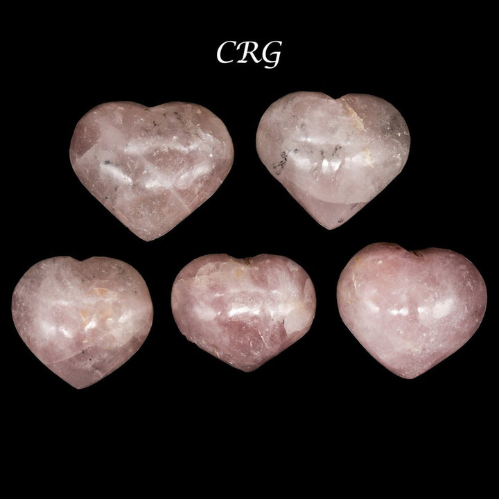 QTY 1 - Rose Quartz Puffy Hearts / 1 - 1.5" AVGCrystal River Gems