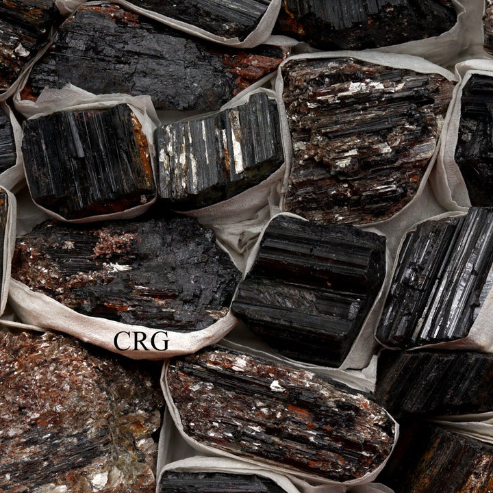 QTY 1 - Rough Black Tourmaline with Mica / WHOLESALE FLATCrystal River Gems