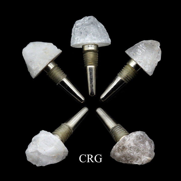 QTY 1 - Rough Crystal Quartz Gemstone Bottle Stopper / 1" AVGCrystal River Gems