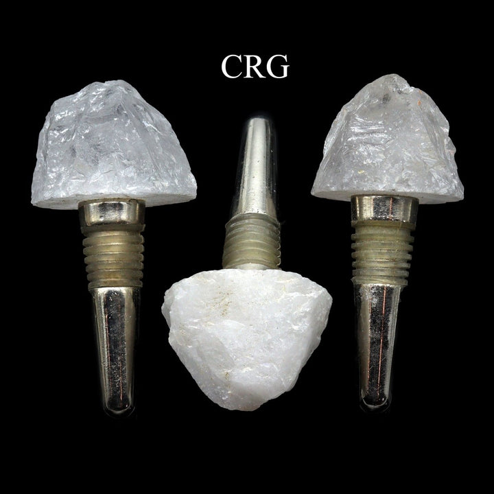 QTY 1 - Rough Crystal Quartz Gemstone Bottle Stopper / 1" AVGCrystal River Gems
