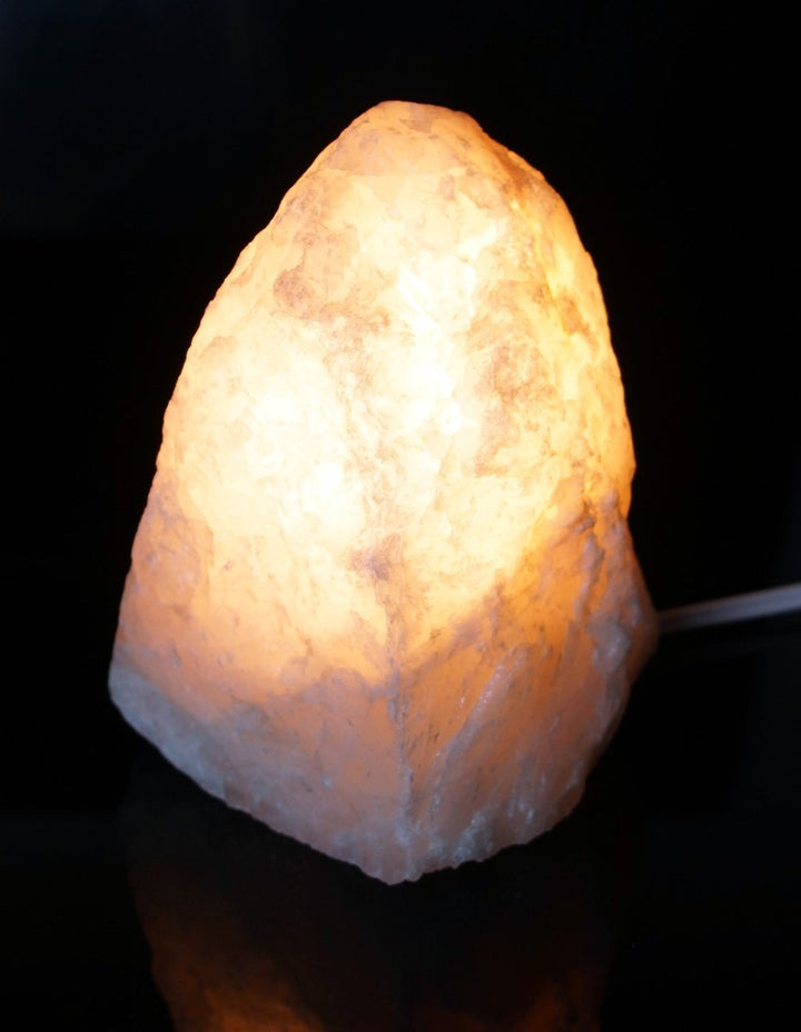 QTY 1 - Rough Crystal Quartz Lamp / CORD AND BULB INCLUDED / 5" AVGCrystal River Gems