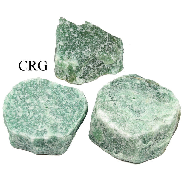 QTY 1 - Rough Green Quartz Incense Holder / 2.5 - 3.5" AVGCrystal River Gems