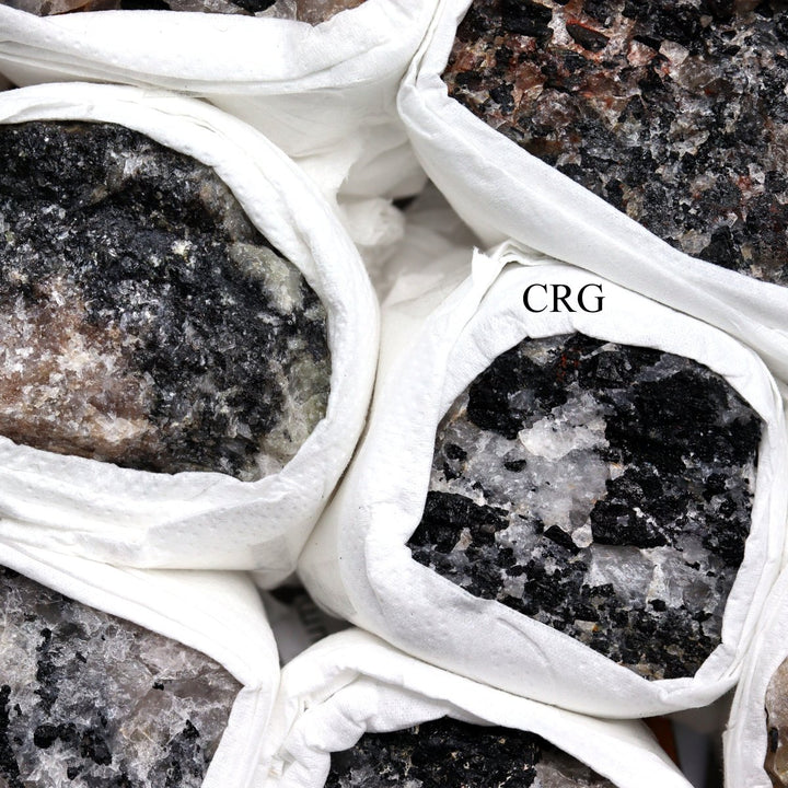 QTY 1 - Rough Tourmalated Quartz Small Flat / 1 - 2.5" AVGCrystal River Gems