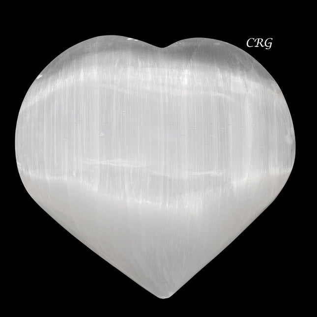 QTY 1 - Selenite Heart / 10cm AVG