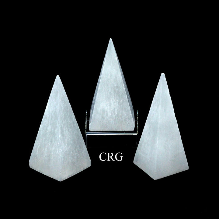 QTY 1 - Selenite Pyramid / 4 - 4.5" AVGCrystal River Gems