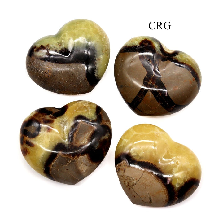 QTY 1 - Septarian Calcite Heart from Madagascar / 2.5 " AVGCrystal River Gems