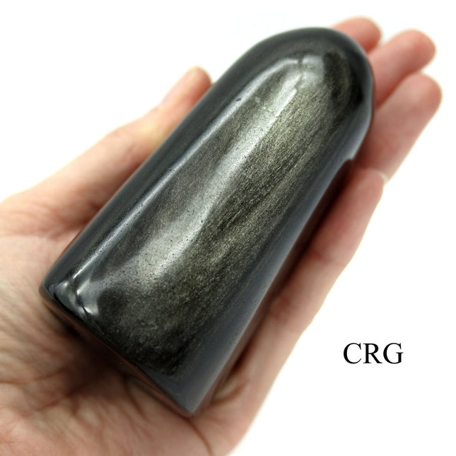 QTY 1 - Silver Sheen Obsidian Freeform/Boulder / 3-5" Avg