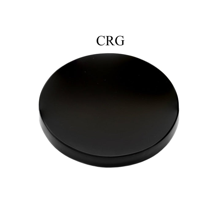 QTY 1 - Small Black Obsidian Round Mirror / 2.5"Crystal River Gems