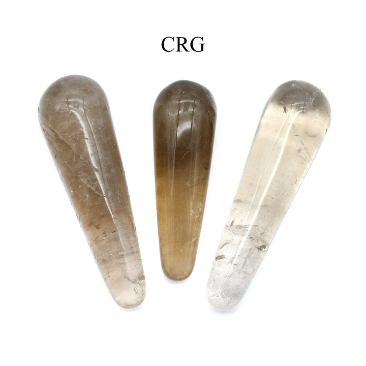 QTY 1 - Smoky Quartz Mini Massage Wand / 2.5" - 3.5" AVGCrystal River Gems