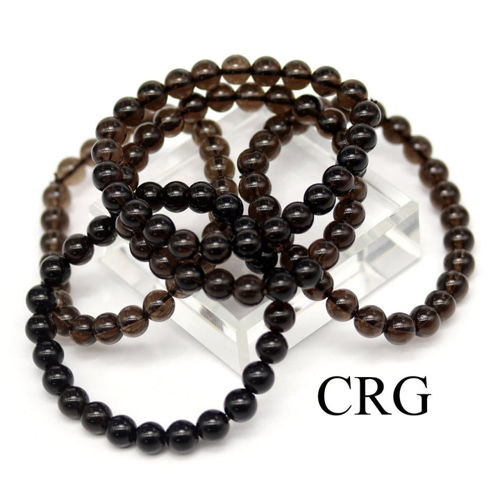 QTY 1 - Smoky Quartz Stretch Bracelet / 8mm AVGCrystal River Gems