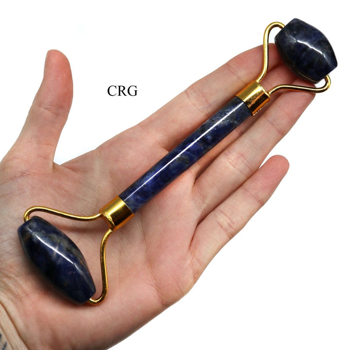 QTY 1 - Sodalite Gemstone Facial Massage Roller / 5.5" AVGCrystal River Gems