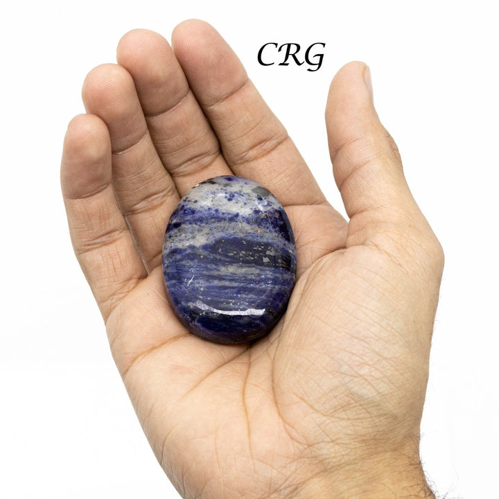 QTY 1 - Sodalite Palm Stone / 2" AvgCrystal River Gems