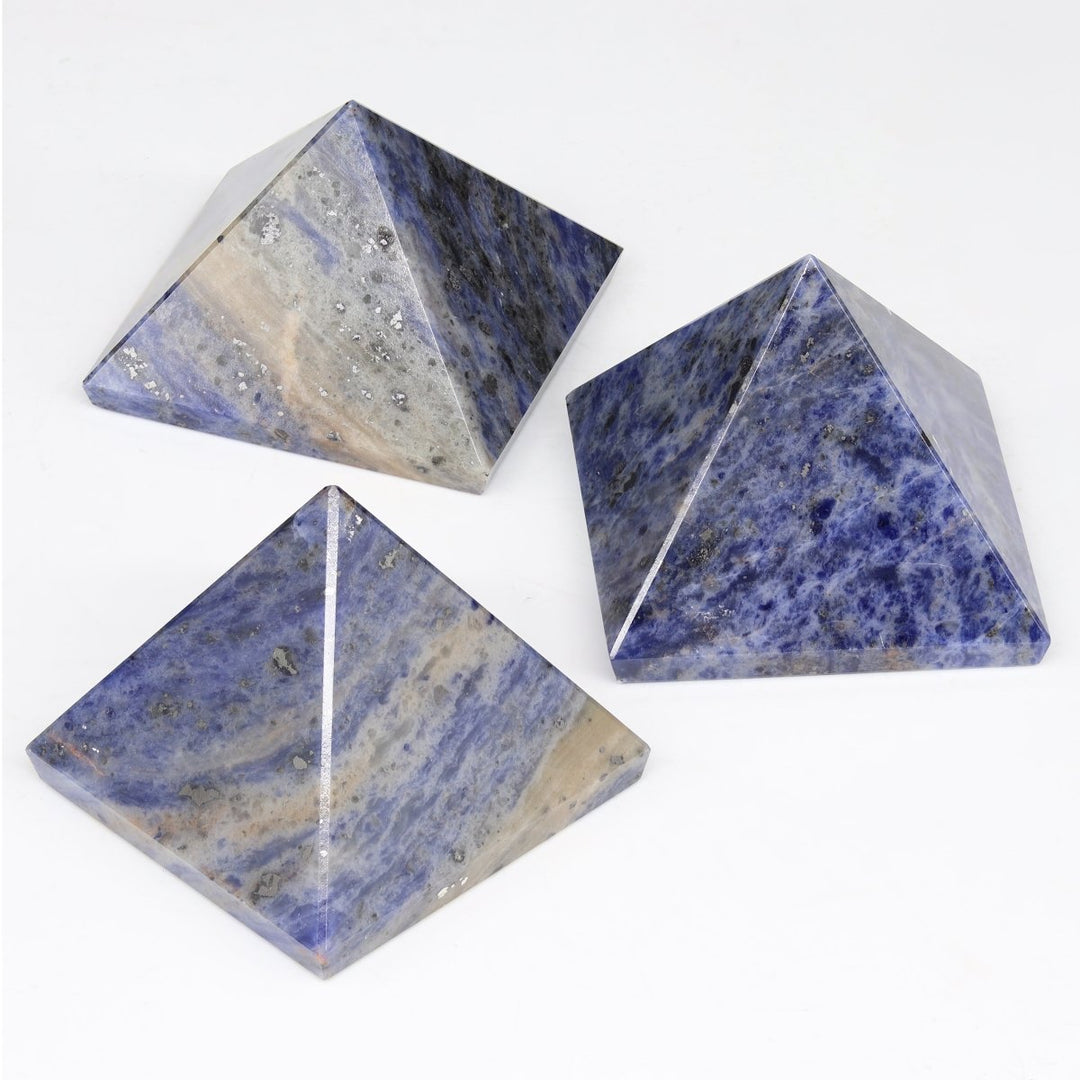 QTY 1 - Sodalite Pyramid / 1 - 3" AVGCrystal River Gems