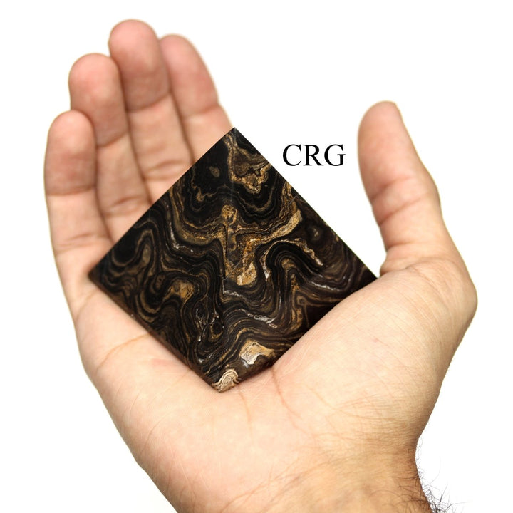 QTY 1 - Stromatolite Pyramid from Peru / 60 - 70 MM AVGCrystal River Gems