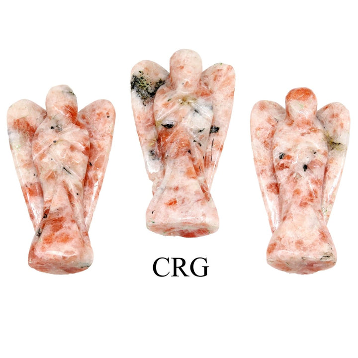 QTY 1 - Sunstone Gemstone Pocket Angel / 2" AVGCrystal River Gems