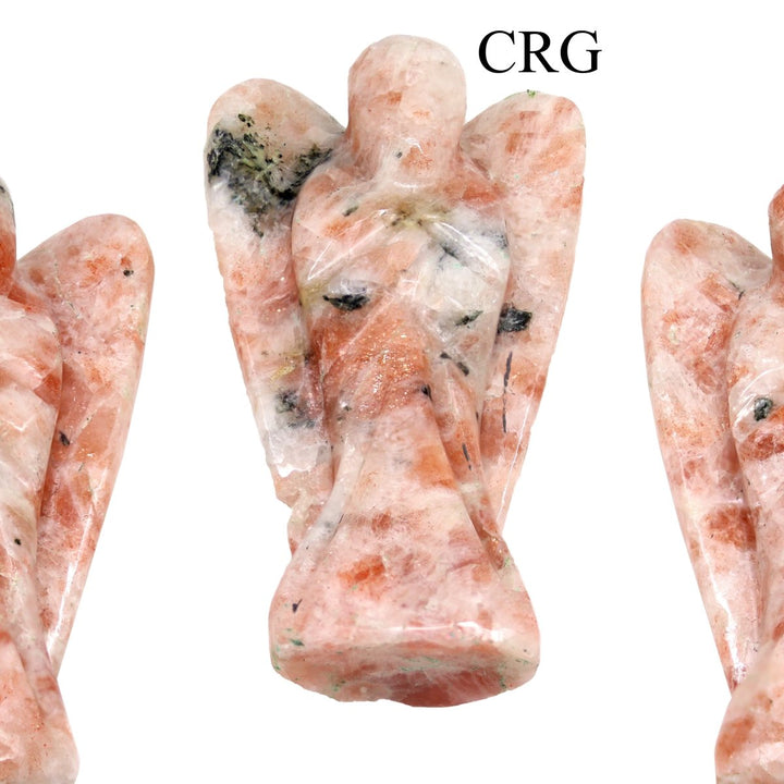 QTY 1 - Sunstone Gemstone Pocket Angel / 2" AVGCrystal River Gems