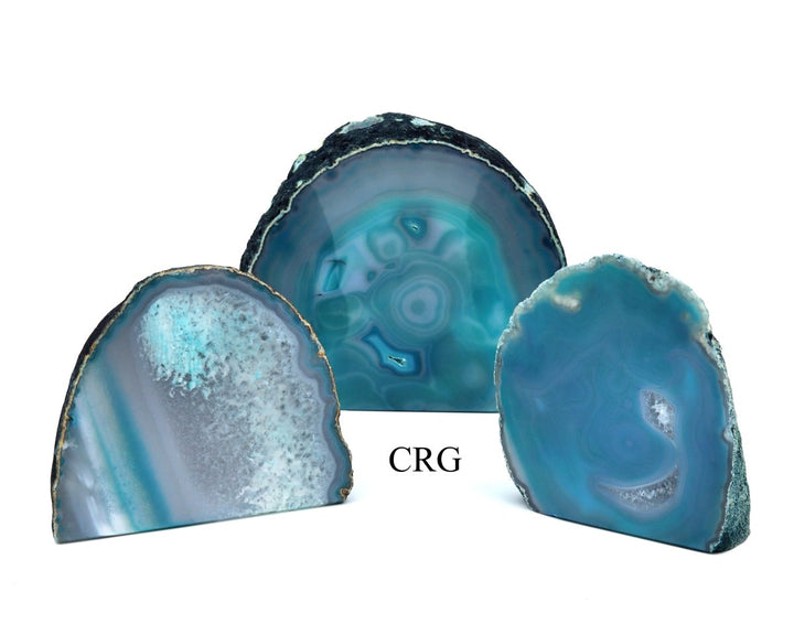 QTY 1 - Teal Agate Geode End w/ Cut Base / 3" - 4" AvgCrystal River Gems