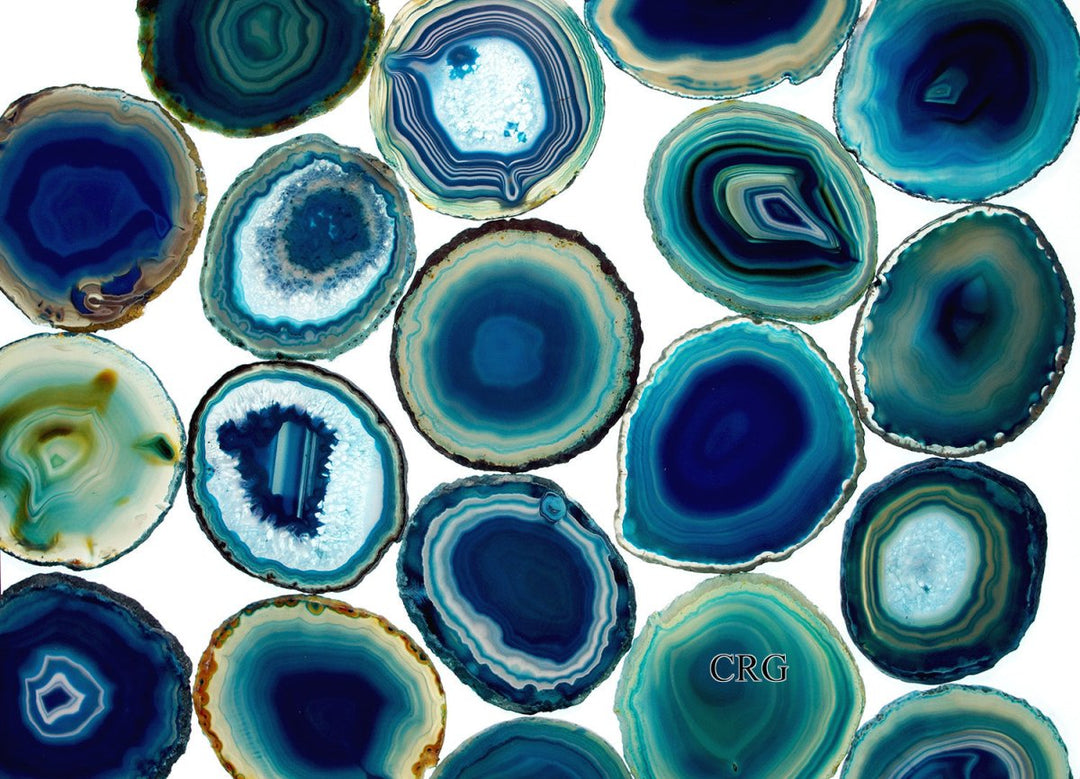 QTY 1 - Teal Agate Slice / 5.5" - 6" / #6Crystal River Gems