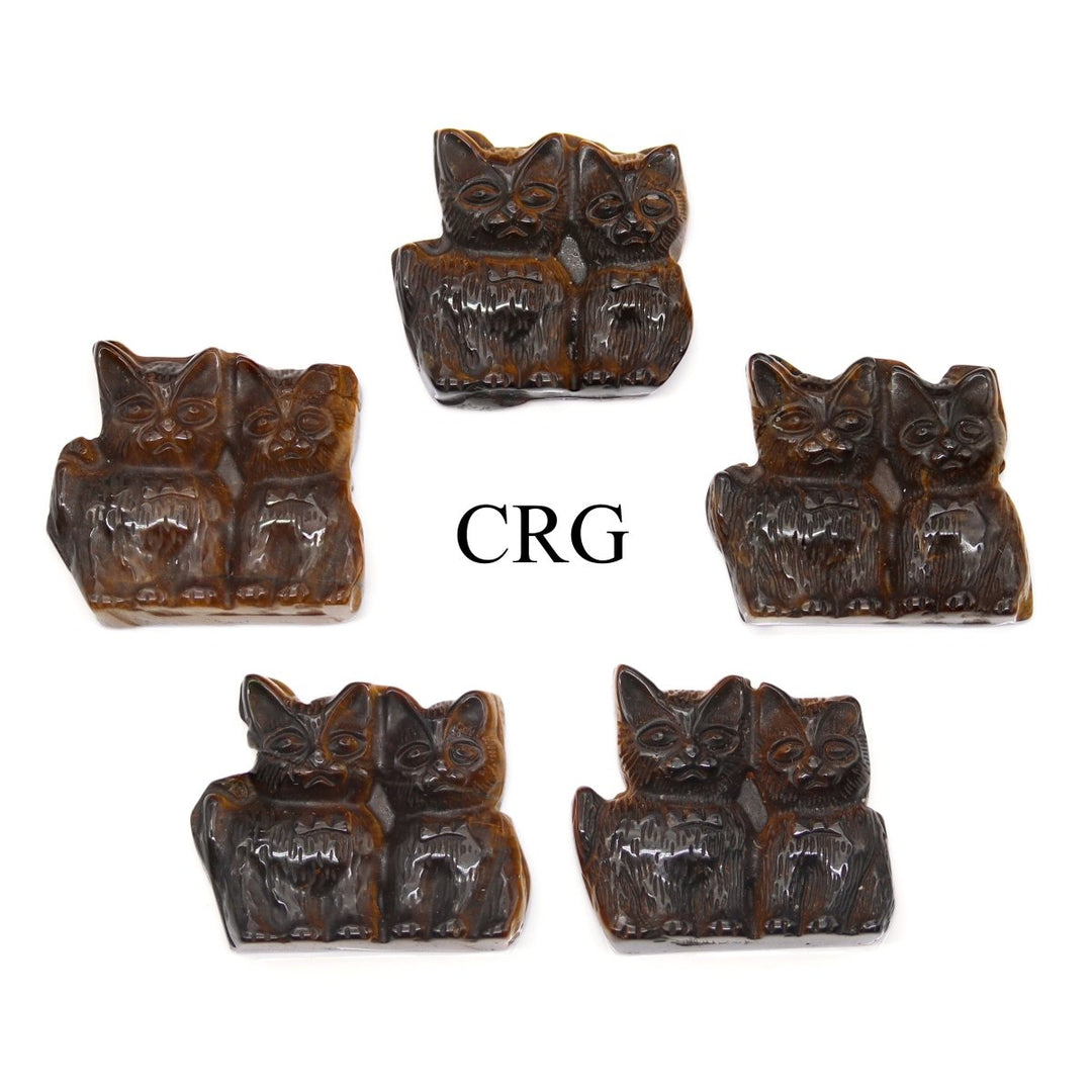 QTY 1 - Tiger's Eye Bowtie Cats / 1" - 1.5" avg.Crystal River Gems