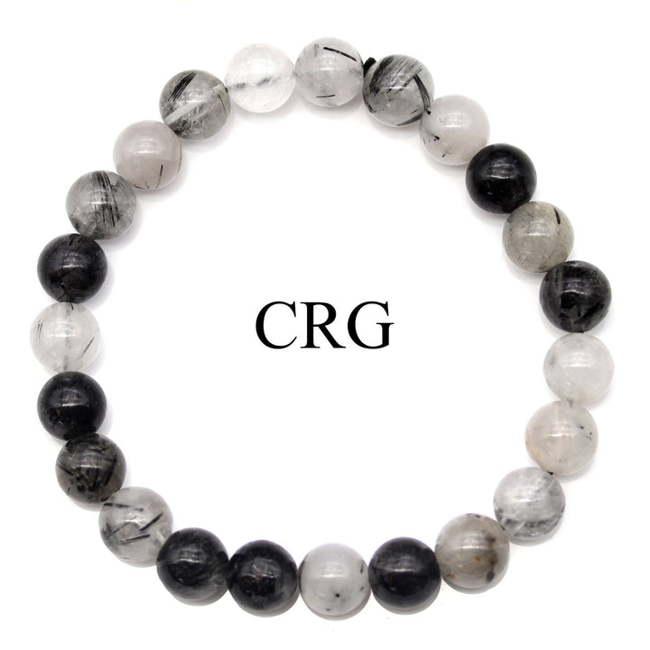 QTY 1 - Tourmalated Quartz Stretch Bracelet / 8mm AVGCrystal River Gems