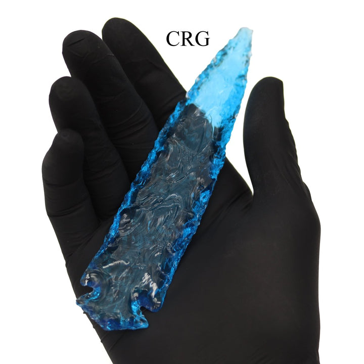 QTY 1 - Turquoise - Inspired Crystal Arrowhead / 6" AVGCrystal River Gems