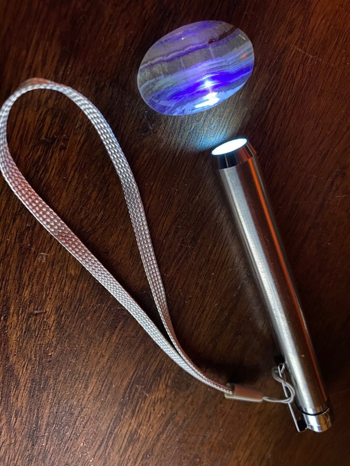 QTY 1 - UV Light Pen / Slim Silver PenCrystal River Gems